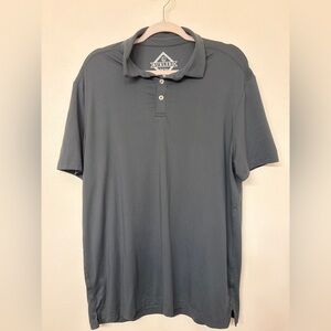 Burlebo Men's Gray Performance Stretch Golf Polo Shirt Large